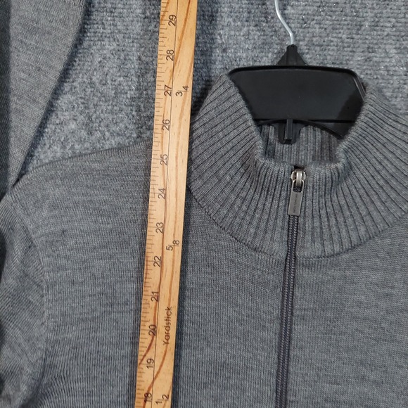 Michael‎ Kors Sweater Mens Small Wool Blend Full Zip Two Pocket Casual Jacket - Picture 7 of 9